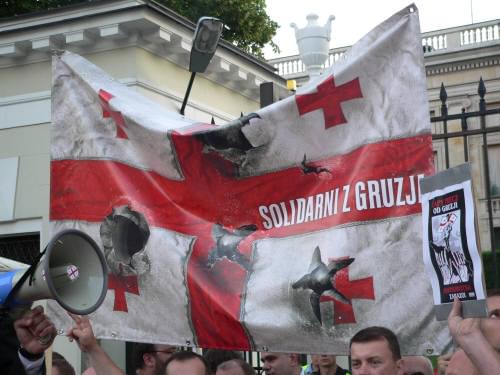 Manifestacja solidarności z Gruzją