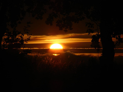 zachód słońca w Konradowie- rybakówka