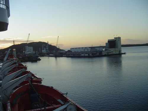 widok na wyjście z portu