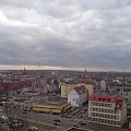Widok z komina na stare miasto w Słupsku