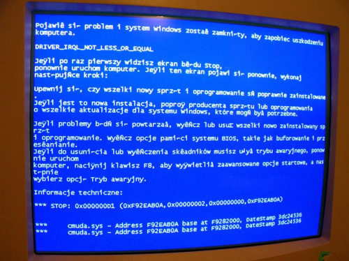 blue screen