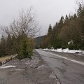 Przełęcz Salmopolska - droga Bielsko Biała - Wisła, widok w kierunku Szczyrku #PrzełęczSalmopolska