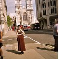 Broadway z widokiem na Opactwo Westminster. Londyn sierpień 2004 #Londyn