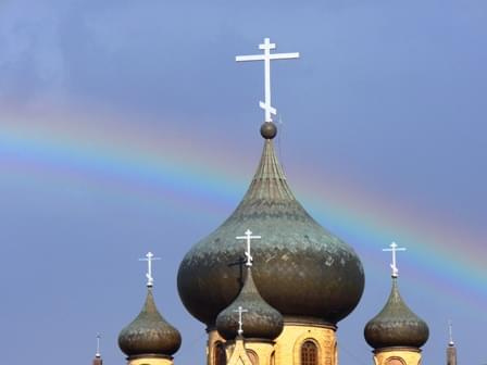 #białystok #cerkiew #tęcza #duch #kopuła #niebo #krzyż