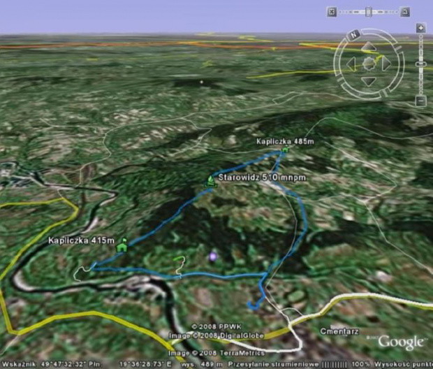 Zrzut ekranu z google earth