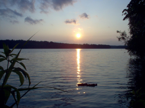 zachód słońca nad Jeziorem Drugim 07.2004 #zachód #jezioro