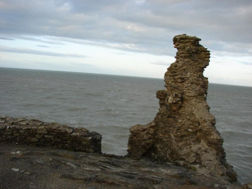 ruiny nad wybrzeżem w Wicklow