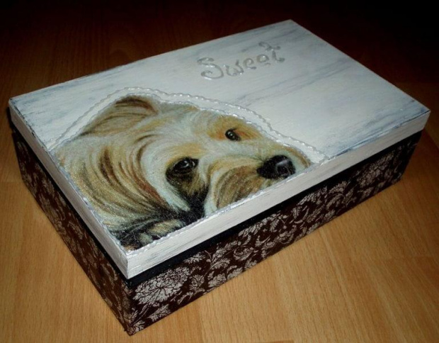 rękodzieło ----------- #decoupage #psy #prezent #gogana1