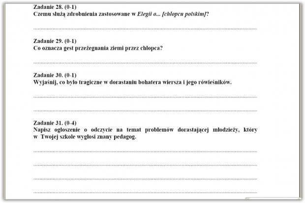 Egzamin Gimnazjalny 2008