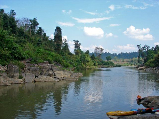 zdjęcie ze spływu kajakiem z Vang Vieng na południe