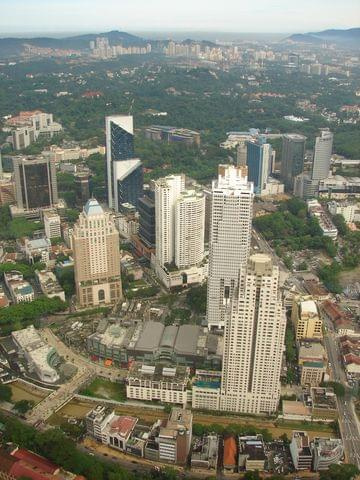 widok z wieży TV (Menara Kuala Lumpur)