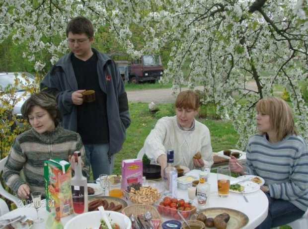 grill pod czereśnią