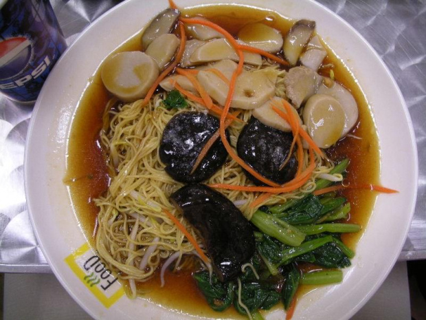 Singapur - Makaron z Abalone i grzybami #jedzenie #Azja #Singapur