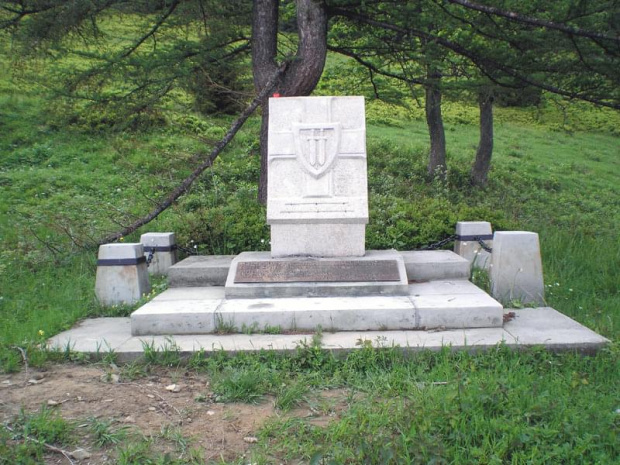 Pomnik zamordowanych partyzantów na Hali Koniecznej #góry #rower #beskidy #BeskidSądecki #radziejowa #przehyba