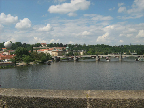 Praga - widok z Mostu Karola na Most Josefa Manesa