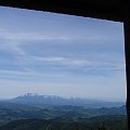 widok z wieży na Radziejowej na Tatry