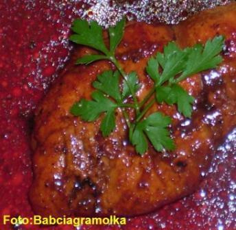 Piersi z kurczaka w glazurze morelowej..Przepisy na : http://www.kulinaria.foody.pl/ , http://www.kuron.com.pl/ i http://kulinaria.uwrocie.info #kurczak #PiersiZKurczaka #KonfituraMorelowa #obiad #jedzenie #kulinaria #PrzepisyKulinarne