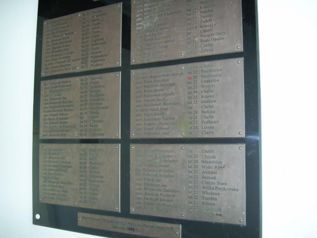 Tablica Memoratywna poleglych żołnierzy wcielonych z tych terenów do I Korpusu Pancernego WP. #WMieście #WSzkole #WPlenerze