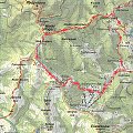 Mapka trasy Kosarzyska - Obidza - Mały Rogacz - Niemcowa - Kosarzyska #mapa #rower #góry #beskidy #BeskidSądecki #rogacze #niemcowa #obidza