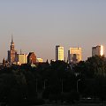 Warszawski Manhattan w objęciach słońca #panorama #centrum #Warszawa