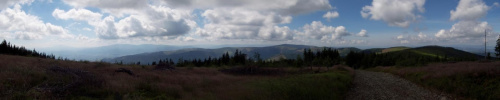 Pod Skrzycznem panorama na Małe Skrzyczne i Baranią Górę #skrzyczne #beskid #panorama #krajobraz #barania