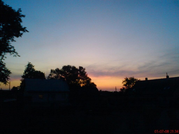 Kolorowe niebo po zachodzie słońca - Sławniowice (Opolskie)