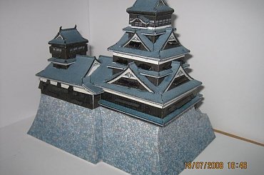 Gotowy model kartonowy zamku Kumamoto z Japonii #Kumamoto #ModeleKartonowe
