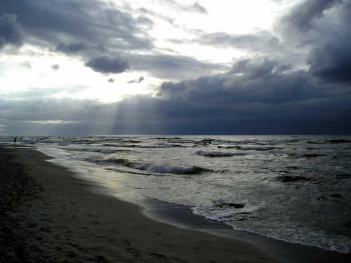 #morze #ZachódSłońca #plaża #burza #Władysławowo