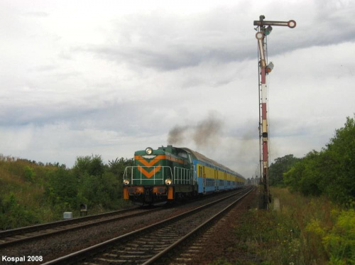 04.08.2008 SM42-896 rusza z Kostrzyna z pociągiem specjalnym do Gdyni Gł.
