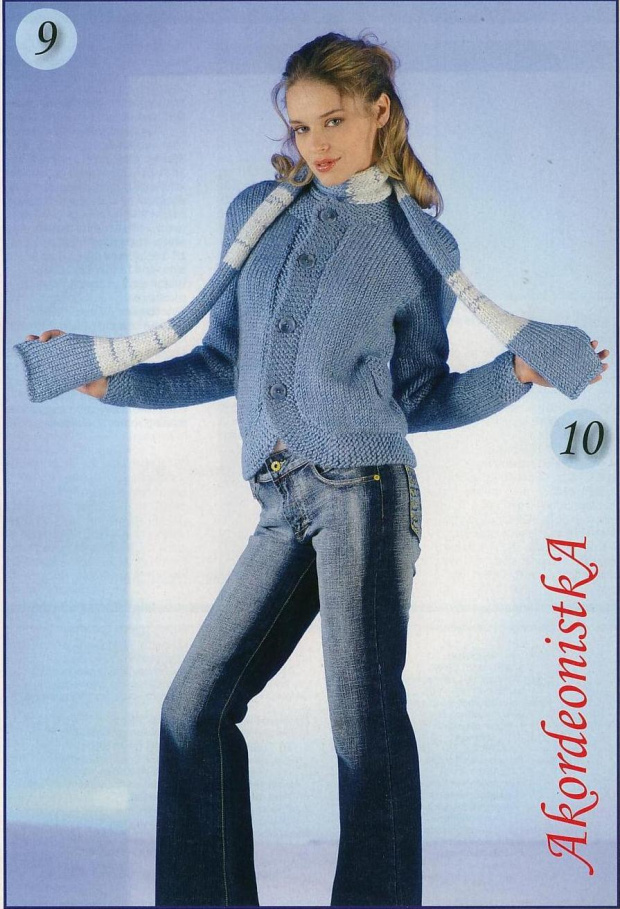 Dama w swetrze 2008/03 #RobótkiRęczne #swetry #chusty #tuniki #szydełko