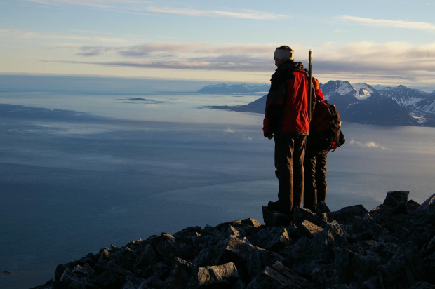 Svalbard, widok z Hohenlohefjellet