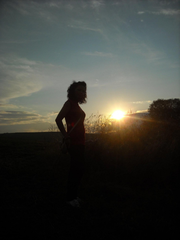 Kasia podczas zachoodu słońca :) #Wakacje2008 #ZachódSłońca