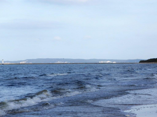 Świnoujście-widok na falochron i na Międzyzdroje. #wakacje #urlop #podróże #zwiedzanie #morze #Bałtyk #Polska #Świnoujście