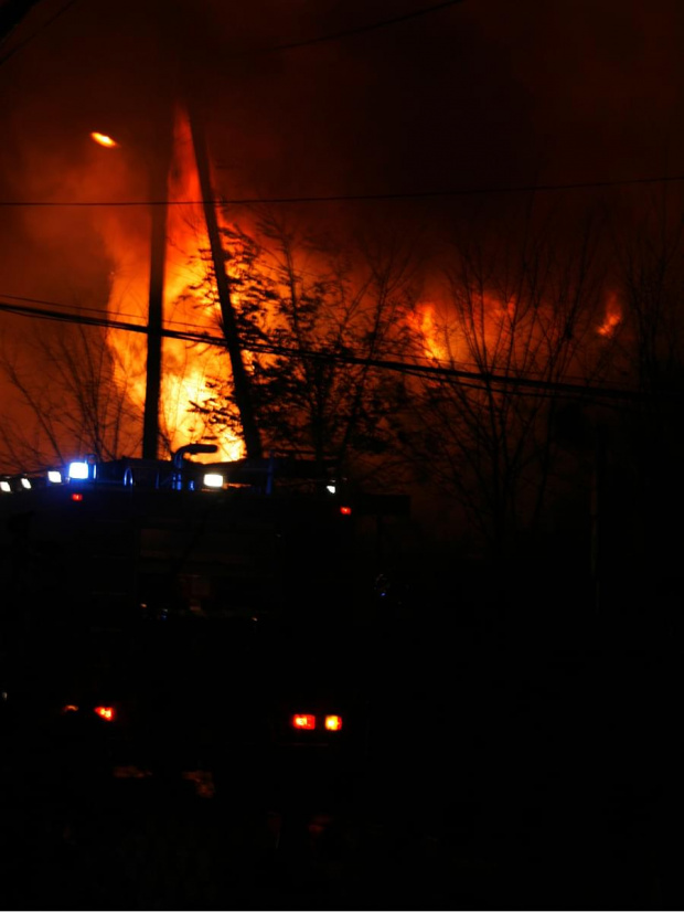 Pożar w Bronowicach W. 6listopada08 #pożar #bronowice #ogień #dym