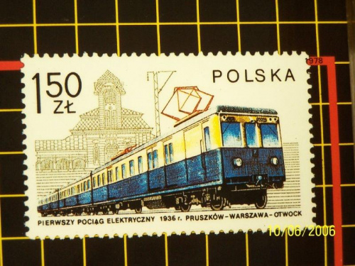Polski znaczek w Muzeum Kolejnictwa w Peterborough