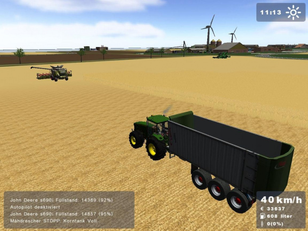 John Deere 8530 + Fliegl Tridem #Gra #LandwirtschaftsSimulator #FlieglTridem #JohnDeere8530