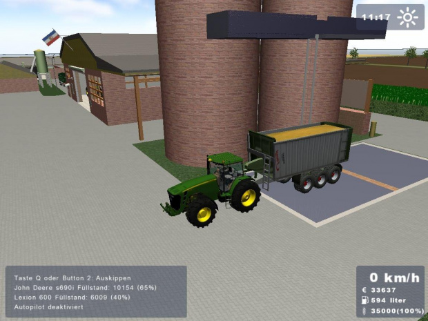 John Deere 8530 + Fliegl Tridem #Gra #LandwirtschaftsSimulator #FlieglTridem #JohnDeere8530