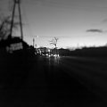 #Bieruń #widok #droga #ulica #czarno #białe #efekt #Tilt #shift