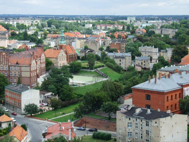 Gniezno widoki miasta z wieży katedry