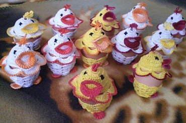 kaczorki na jajka #KoszulkiNaJajka #rękodzieło #szydełko #OzdobyWielkanocne #OzdobySzydełkowe #kaczorki #motylki