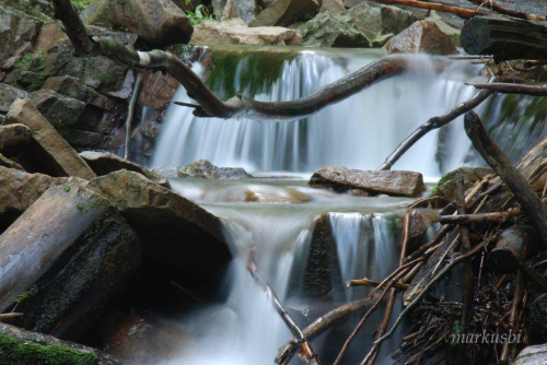 Kaskady Rodła , Biała Wisełka... #góry #woda #wodospad #las