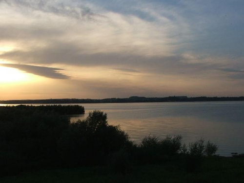 zachód słońca nad jeziorem nyskim