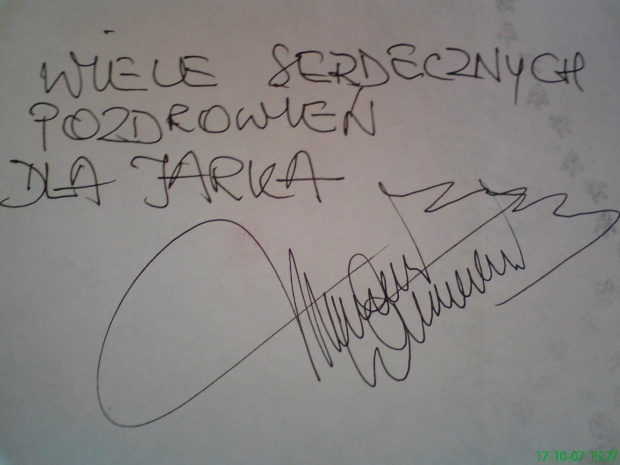 autograf marek kaczmarek #dock44 #muzyka #PapaDance #stasiak #exdance #pop #kiczwawrzyszak
