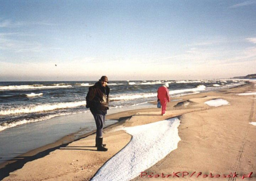 Krynica Morska 2001r. #Bałtyk #KrynicaMorska #Morze #Plaża #Polska #Urlop #Wczasy #Wypoczynek #Zima