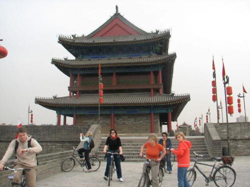 rowerem po murach w Xian