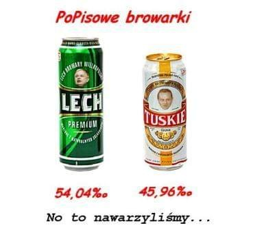 lech tusk piwo sonda