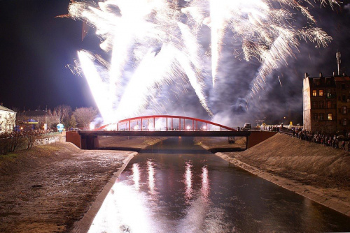 Most Jordana #most #most_Jordana #Poznań #fajerwerki #sztuczne_ognie #noc
